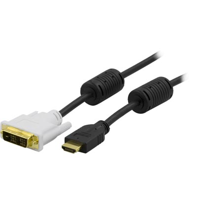 Deltaco HDMI Male - DVI-D Single Link Male Cable, 1m